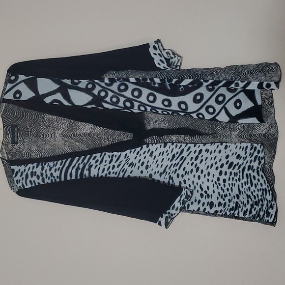 Carol Turner BLACK AND WHITE LONG KIMONO SIZE M(8-10) - Picture 5 of 12